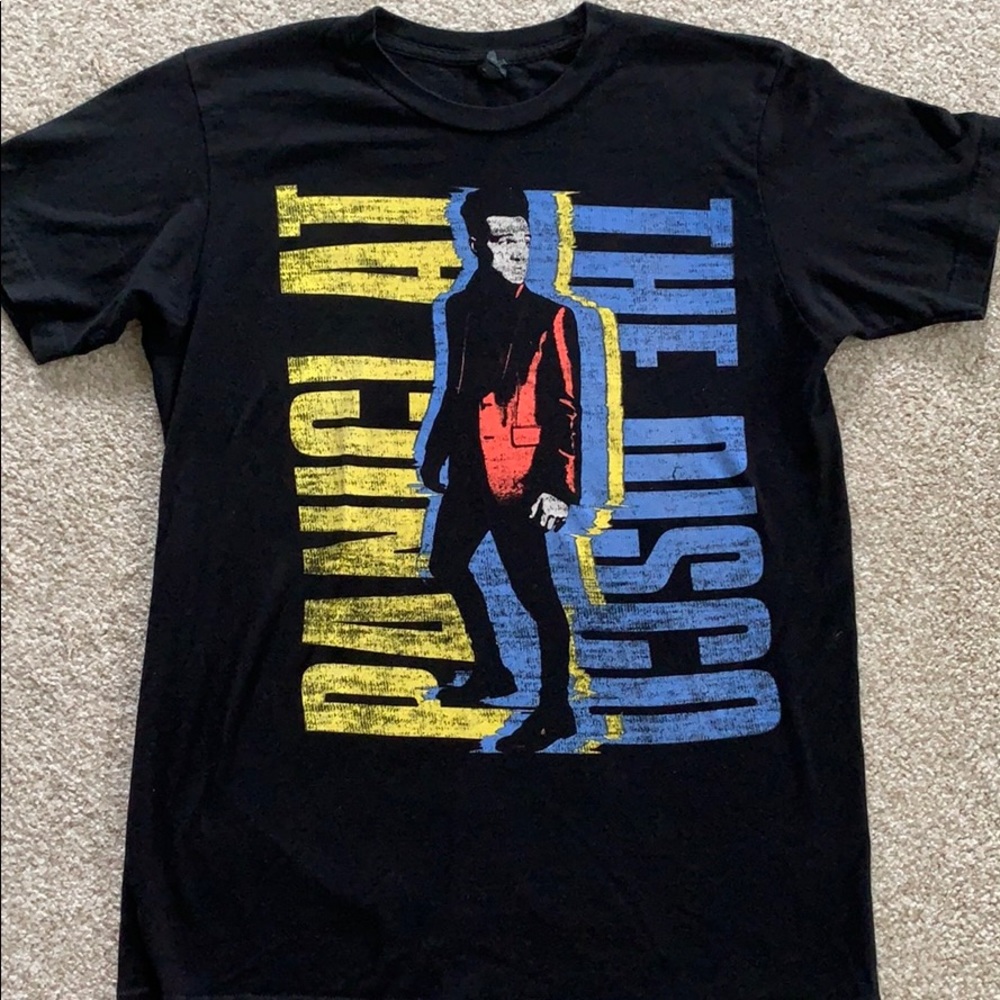 Panic! At The Disco Summer 2016 Tour Tee Dark Black Short Sleeve Tee Shirt, MED